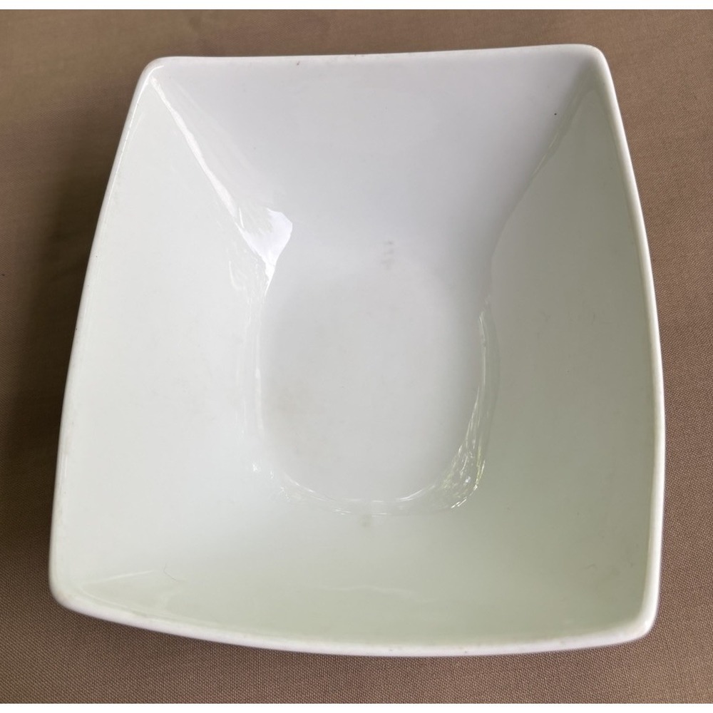 Fitz & Floyd Everyday White Porcelain Rectangular Vegetable Serving Bowl 7"x6"
